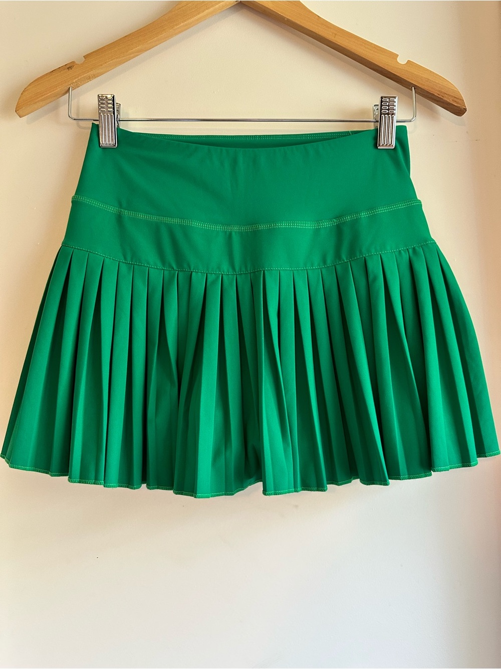 TALULAH Emerald Green Pleated Skater Skirt